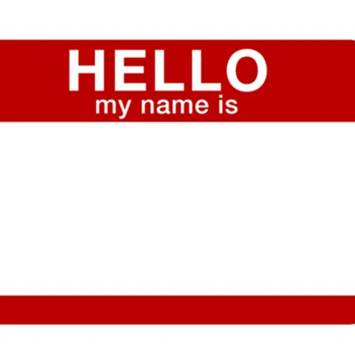 Mẫu thẻ tên Hello My Name Is tùy chỉnh in 3D đơn giản