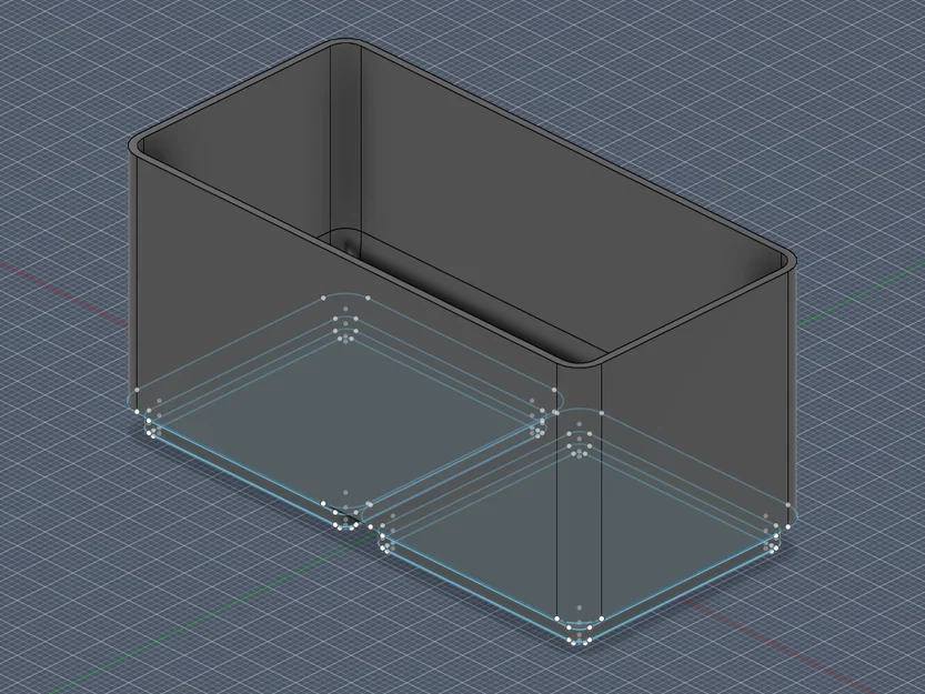 Hộp Đựng Gridfinity 1×2 — Có Lỗ Nam Châm + Rãnh Lấy Đồ | Tương Thích Tấm Đế (42 mm) - Image 1