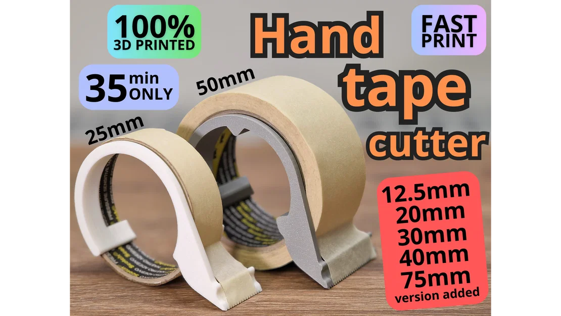 Dụng cụ cắt băng keo cầm tay | 7 kích thước | In 3D 100% - Image 1