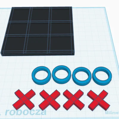 Bộ bàn cờ Caro 3x3 (Tic-Tac-Toe) in 3D độc đáo