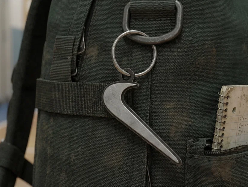 Móc khóa Nike Swoosh in 3D - Phụ kiện bền đẹp cho túi xách và chìa khóa - Image 1