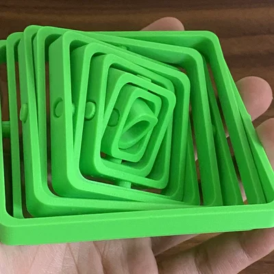 Mô hình Gyroscope vuông (SQUARE Gyroscope Fidget) in 3D thư giãn