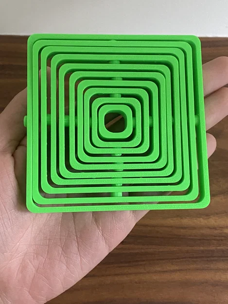 Mô hình Gyroscope vuông (SQUARE Gyroscope Fidget) in 3D thư giãn - Image 2
