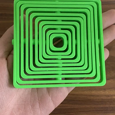 Mô hình Gyroscope vuông (SQUARE Gyroscope Fidget) in 3D thư giãn