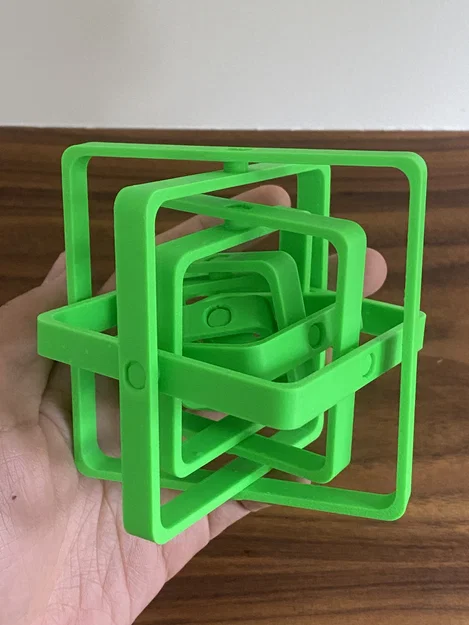 Mô hình Gyroscope vuông (SQUARE Gyroscope Fidget) in 3D thư giãn - Image 3