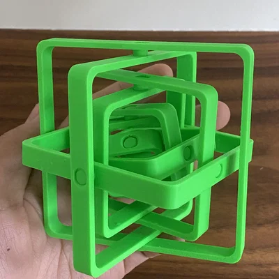 Mô hình Gyroscope vuông (SQUARE Gyroscope Fidget) in 3D thư giãn
