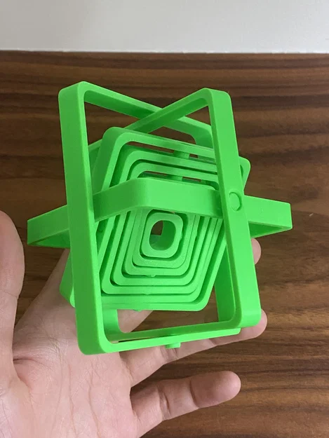 Mô hình Gyroscope vuông (SQUARE Gyroscope Fidget) in 3D thư giãn - Image 4