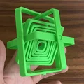 Mô hình Gyroscope vuông (SQUARE Gyroscope Fidget) in 3D thư giãn - Thumbnail 4