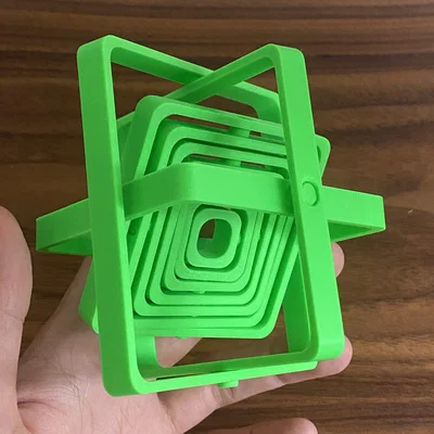 Mô hình Gyroscope vuông (SQUARE Gyroscope Fidget) in 3D thư giãn