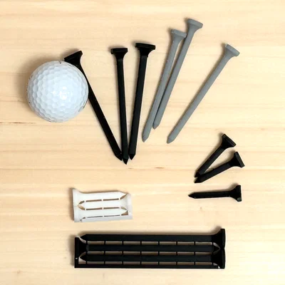 Golf Tee Siêu Bền - 5 Độ Dài Khác Nhau - In Nằm Ngang Tăng Độ Chắc Chắn