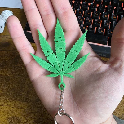Móc khóa lá cây Flex Weed Leaf 3D - Phụ kiện linh hoạt, độc đáo