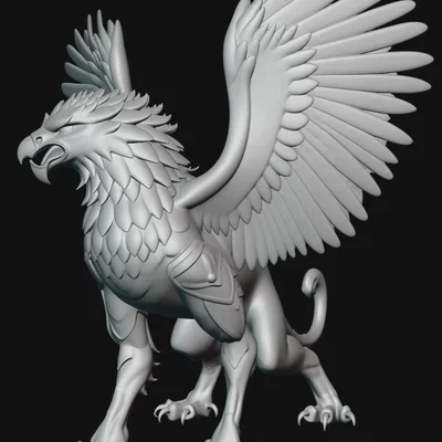 Mô hình 3D Greiff 1 - Sinh vật huyền thoại Griffin đầy uy nghiêm