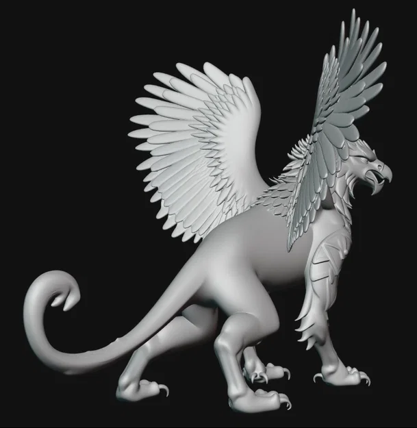 Mô hình 3D Greiff 1 - Sinh vật huyền thoại Griffin đầy uy nghiêm - Image 3