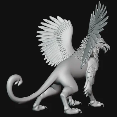 Mô hình 3D Greiff 1 - Sinh vật huyền thoại Griffin đầy uy nghiêm