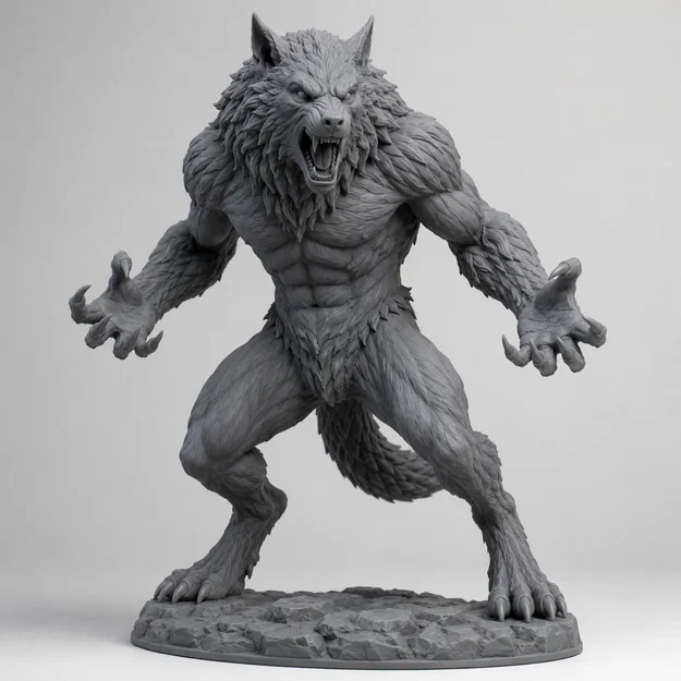 Mô hình Người Sói Dữ Tợn 3D - Phụ kiện cho Tabletop RPG - Image 1