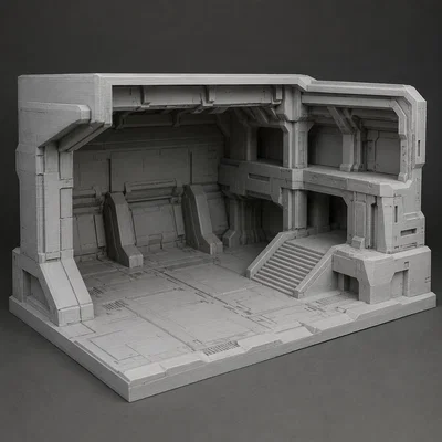 Mô hình kiến trúc giả tưởng (Futuristic Diorama) in 3D ấn tượng