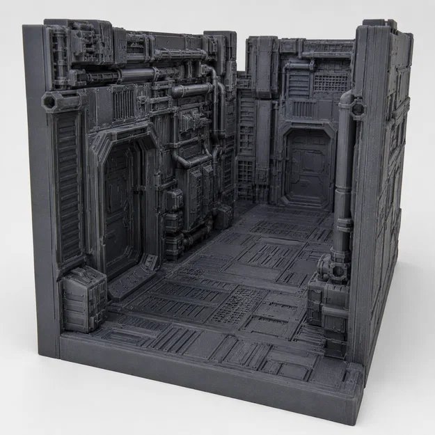Mô hình hành lang công nghiệp Sci-Fi cho sa bàn in 3D - Image 1