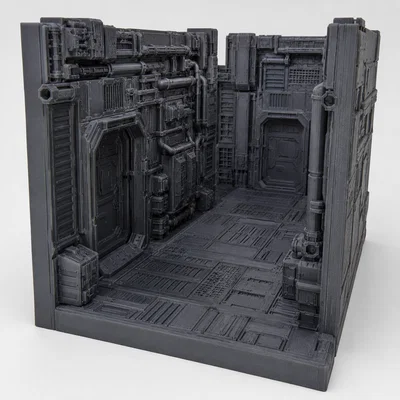 Mô hình hành lang công nghiệp Sci-Fi cho sa bàn in 3D
