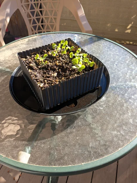 Chậu trồng xà lách dáng phẳng một nửa (Lettuce Half Flat Planter) - Image 2