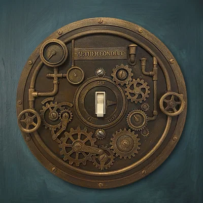 Tấm Ốp Công Tắc Đèn Phong Cách Steampunk