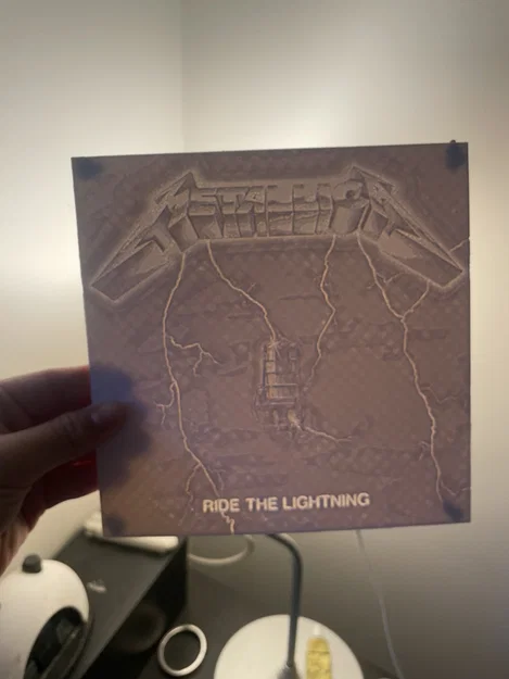 Mô hình tranh Lithophane Metallica Ride The Lightning in 3D - Image 1