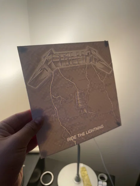 Mô hình tranh Lithophane Metallica Ride The Lightning in 3D - Image 2