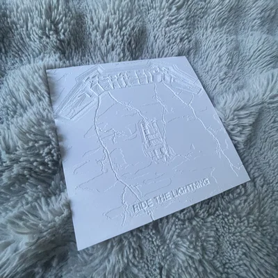 Mô hình tranh Lithophane Metallica Ride The Lightning in 3D