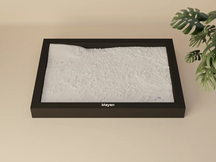 Mayen, Đức - Mô hình địa hình 3D thu nhỏ - Image 1