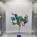 Mô hình cấu trúc Insulin cầu vồng — Bản in đa màu LayerLoom - Thumbnail 3