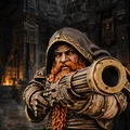 Bloodbound Realms – Dwarf – Grimbarrel Thundergunner (Mô hình STL in 3D Dark Fantasy) - Thumbnail 4