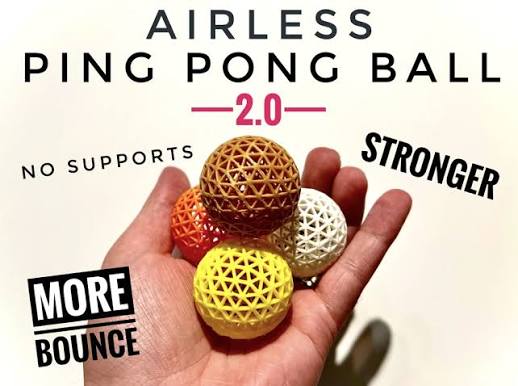 Mô hình quả bóng Ping Pong Airless 2.0 in 3D độc đáo - Image 1
