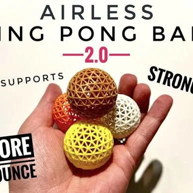 Mô hình quả bóng Ping Pong Airless 2.0 in 3D độc đáo