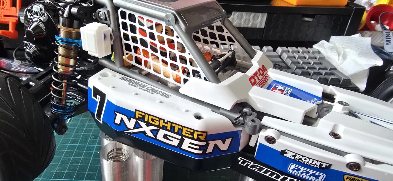 Lưới trang trí khung xe RC Tamiya DT-04 NexGen (Cage Net) - Image 1