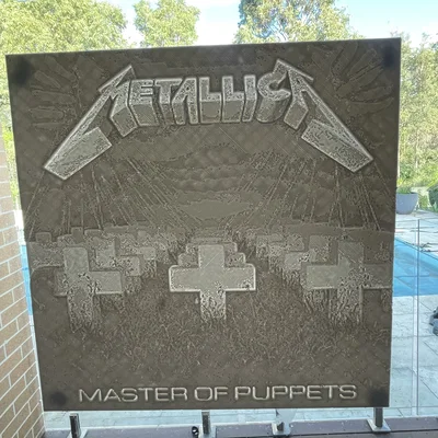 Tranh in 3D Lithophane album Master of Puppets của Metallica