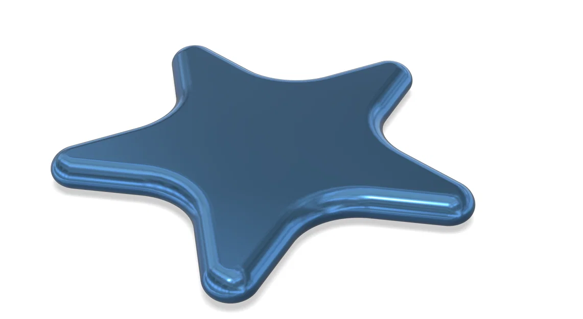 Mô hình 3D ngôi sao bo tròn (Rounded Star) dễ in - Image 2