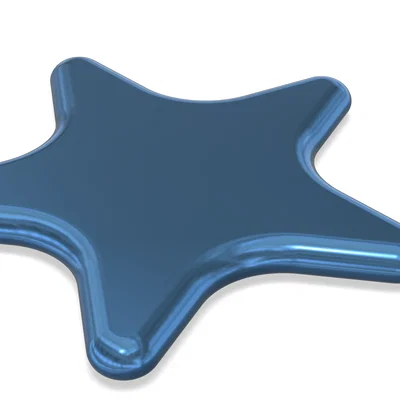 Mô hình 3D ngôi sao bo tròn (Rounded Star) dễ in