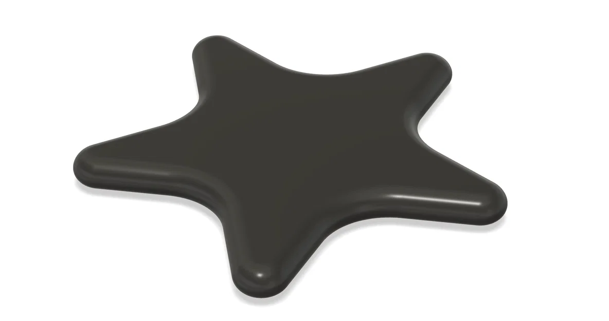 Mô hình 3D ngôi sao bo tròn (Rounded Star) dễ in - Image 3