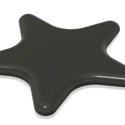 Mô hình 3D ngôi sao bo tròn (Rounded Star) dễ in