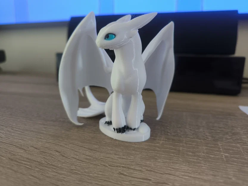 Mô hình 3D Rồng Trắng Light Fury - Bí kíp luyện rồng - Image 2