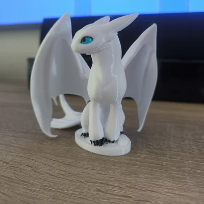 Mô hình 3D Rồng Trắng Light Fury - Bí kíp luyện rồng