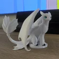 Mô hình 3D Rồng Trắng Light Fury - Bí kíp luyện rồng - Thumbnail 3