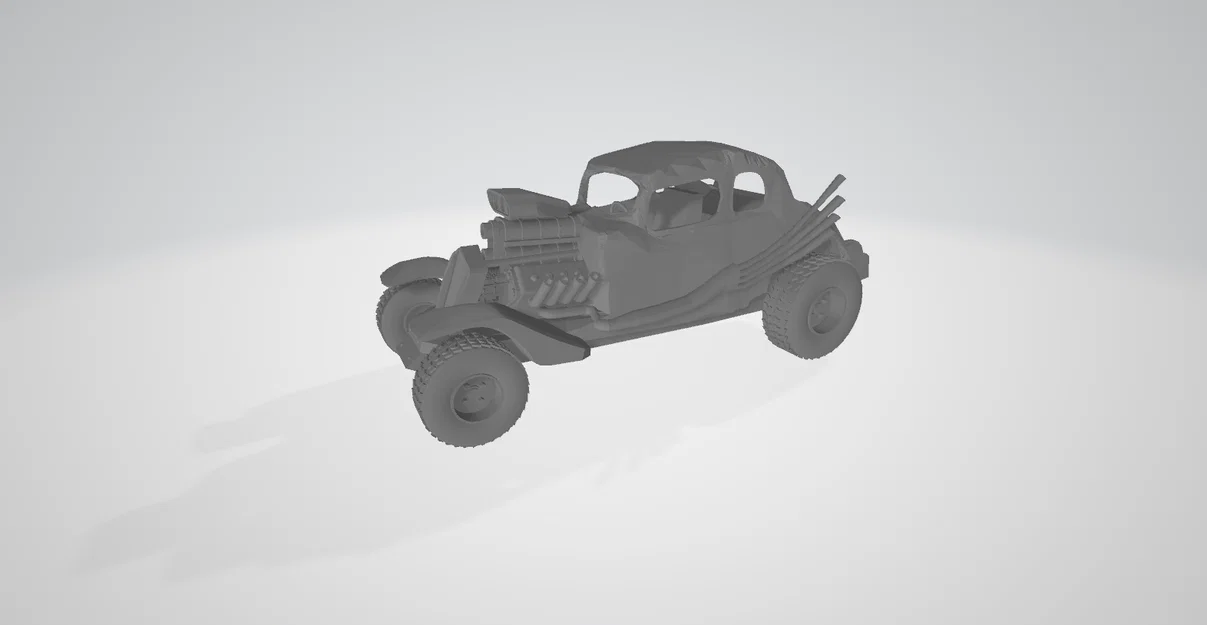 Mô hình xe đua cổ điển Old Sport Car hầm hố cho máy in 3D - Image 1