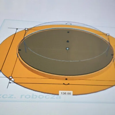 Nắp đậy 200mm cho đế xoay trưng bày 360 độ (3D Model)
