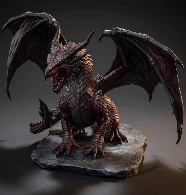 Mô hình in 3D Ancient Dragon đầy uy nghiêm - Image 1