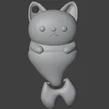 Móc khóa mèo tiên cá cử động dễ thương - File in 3D độc đáo - Thumbnail 3