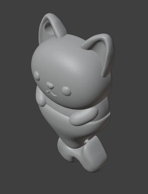 Móc khóa mèo tiên cá cử động dễ thương - File in 3D độc đáo - Image 5