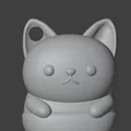 Móc khóa mèo tiên cá cử động dễ thương - File in 3D độc đáo - Thumbnail 7