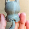 Móc khóa mèo 3D đáng yêu có đuôi cử động linh hoạt - Thumbnail 2