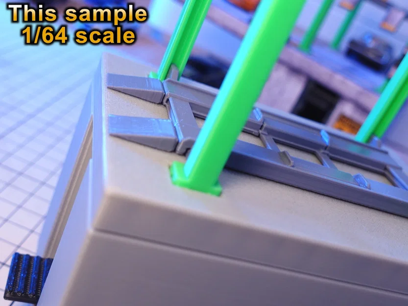 Mẫu in 3D Cầu nâng 4 trụ & Đế sạc xe RC (Tỷ lệ 1/64 & 1/43) - Bản Dùng Thử - Image 6