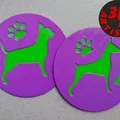 Bộ 4 đế lót ly hình chú cún đáng yêu - File in 3D - Thumbnail 1